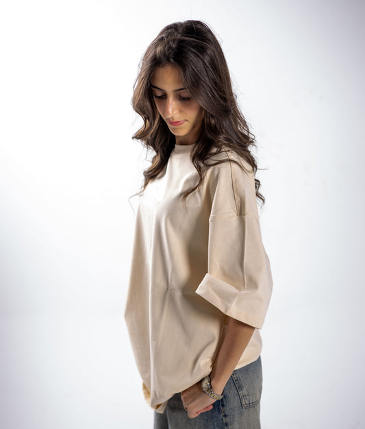 04.GIZA LOCA SAND - Essential Creamy Tee